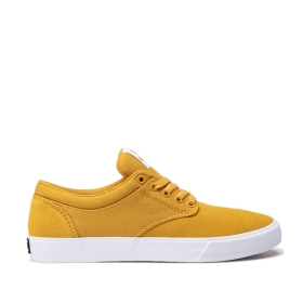 Supra CHINO Lave Sneakers Herre Gull/Hvite | NO-51693